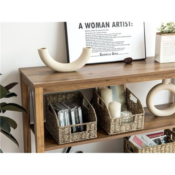 Storage Baskets for Organizing, Wicker Baskets with Built-in Handles, Handwoven - Picture 4 of 7